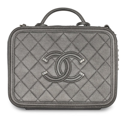 Chanel Vanity Caviar Black Clutch Style 3