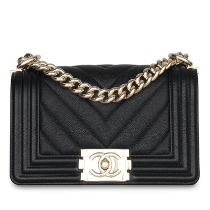 Chanel Boy Bag Lambskin Black Shoulder Bag Style 35