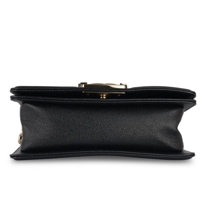 Chanel Boy Bag Lambskin Black Shoulder Bag Style 35