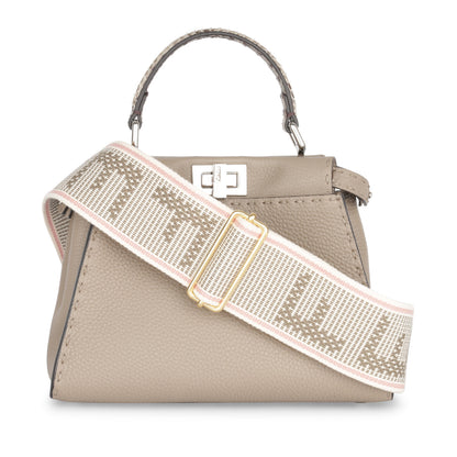 Fendi Peekaboo Lambskin Red Handbag