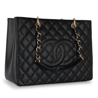 Chanel Shopping Tote Caviar Black Tote Bag Style 14