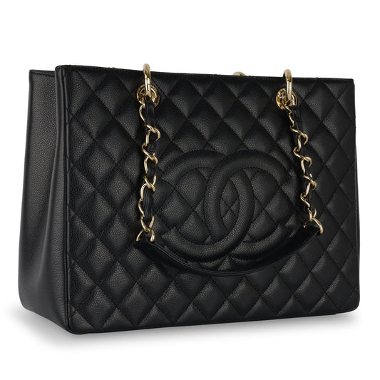 Chanel Shopping Tote Caviar Black Tote Bag Style 14