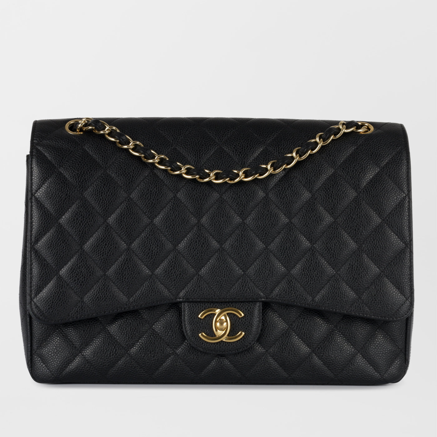 Chanel Classic Flap Lambskin Black Shoulder Bag Style 71