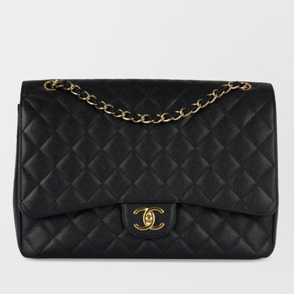 Chanel Classic Flap Lambskin Black Shoulder Bag Style 71