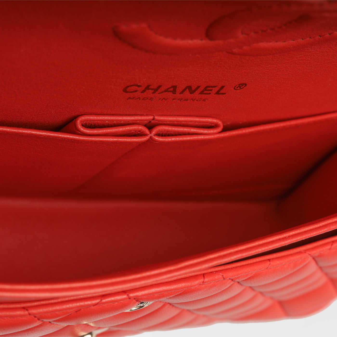 Chanel Classic Flap Lambskin Gold Shoulder Bag Style 33