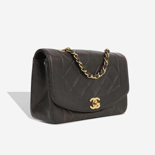 Chanel Classic Flap Lambskin Black Shoulder Bag Style 287