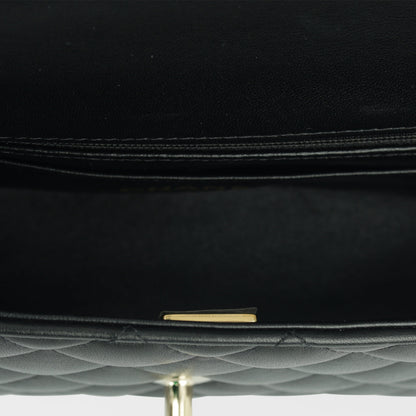 Chanel Classic Flap Lambskin Black Shoulder Bag Style 162