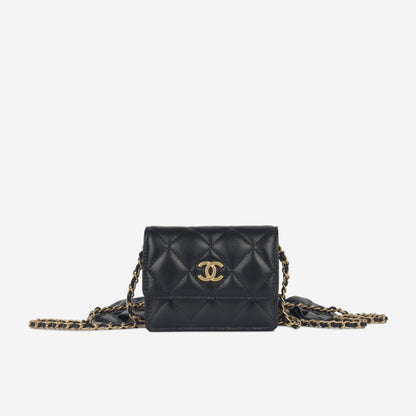 Chanel Luxury Lambskin Black Handbag Style 12
