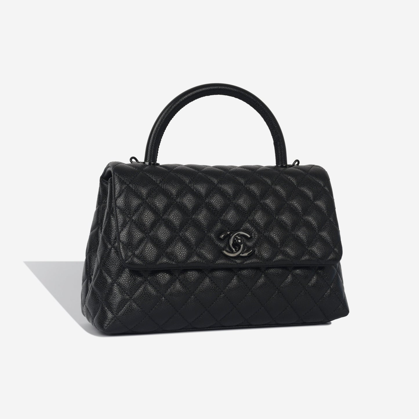 Chanel Coco Handle Caviar Black Shoulder Bag Style 2
