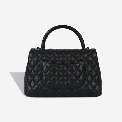 Chanel Coco Handle Caviar Black Shoulder Bag Style 2