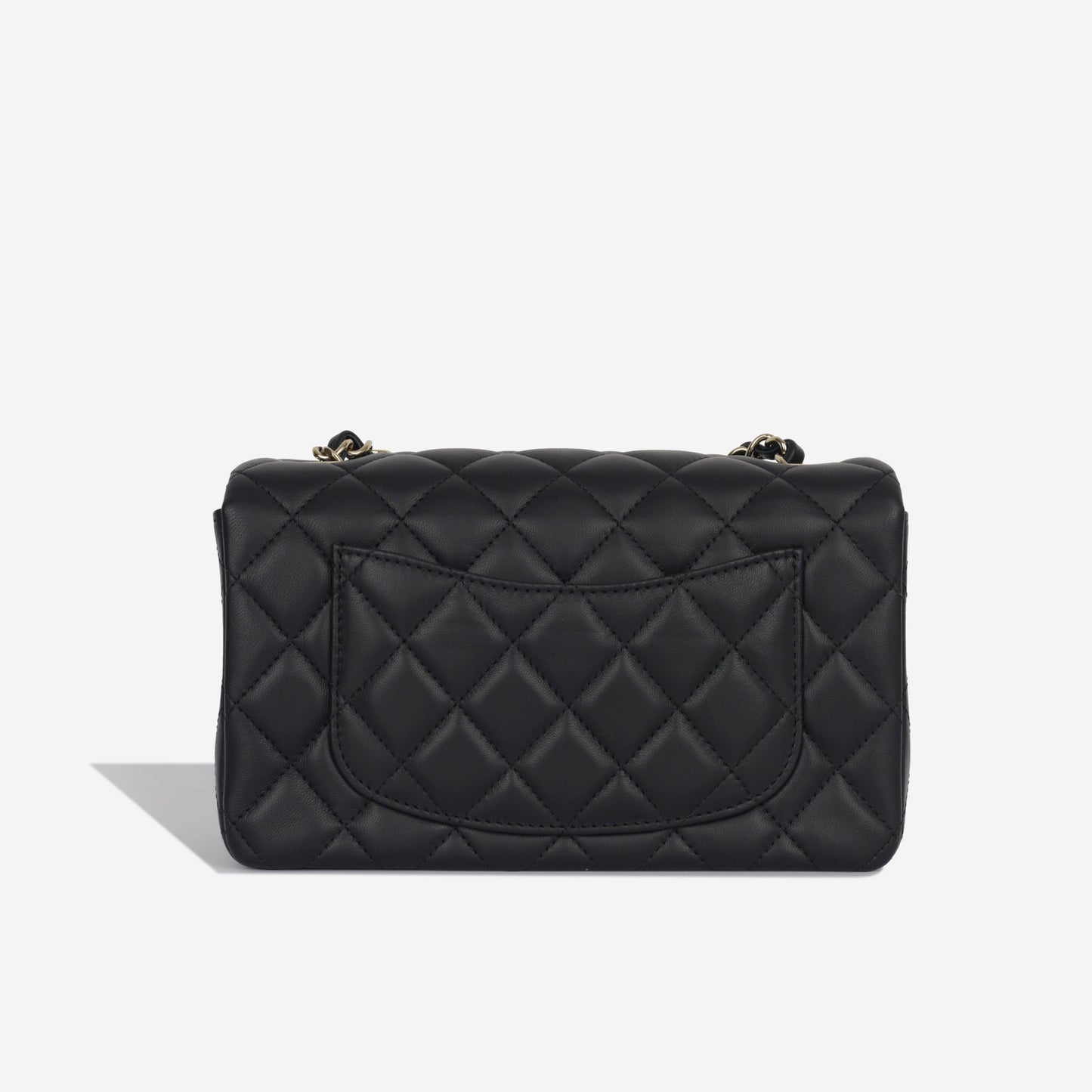 Chanel Classic Flap Lambskin Black Shoulder Bag Style 160