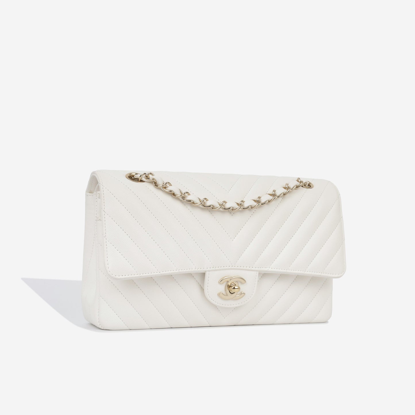 Chanel Classic Flap Caviar Gold Shoulder Bag Style 23
