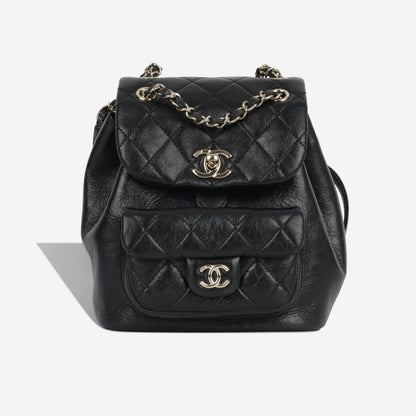 Chanel Calfskin Black Backpack