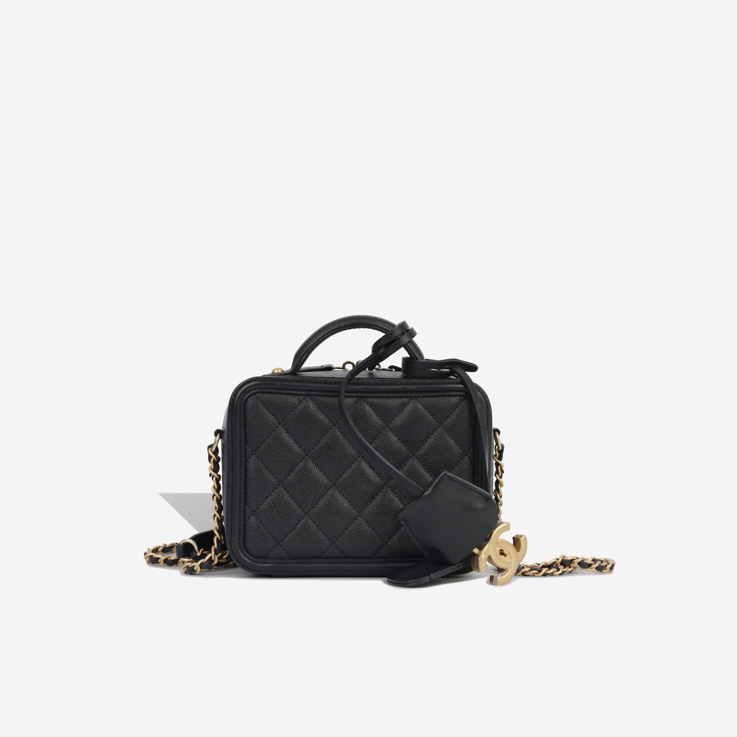 Chanel Vanity Caviar Black Clutch Style 2