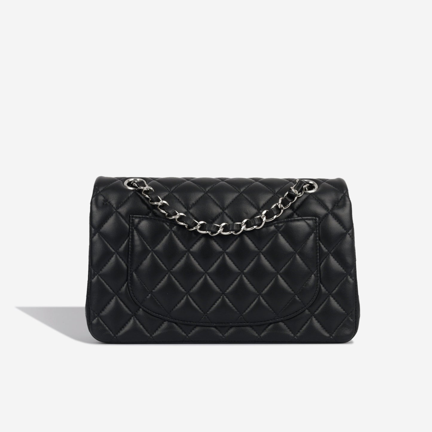 Chanel Classic Flap Lambskin Black Shoulder Bag Style 256