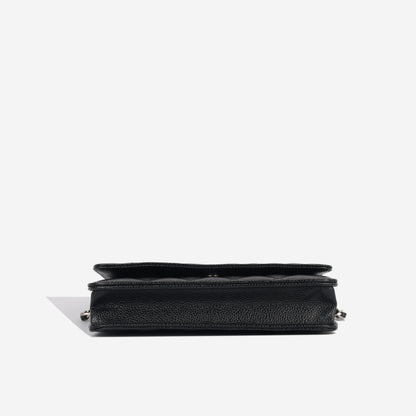 Chanel Wallet On Chain Lambskin Black Crossbody Style 10