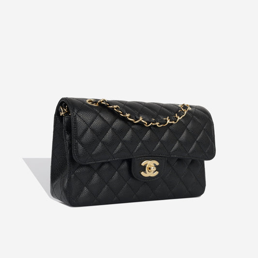 Chanel Classic Flap Caviar Black Shoulder Bag Style 118
