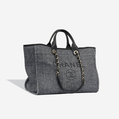 Chanel Cambon Tweed Black Tote Bag