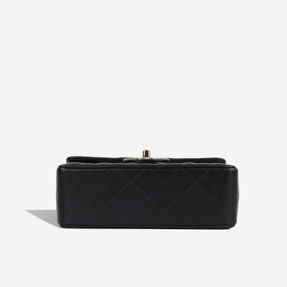 Chanel Classic Flap Lambskin Black Shoulder Bag Style 158