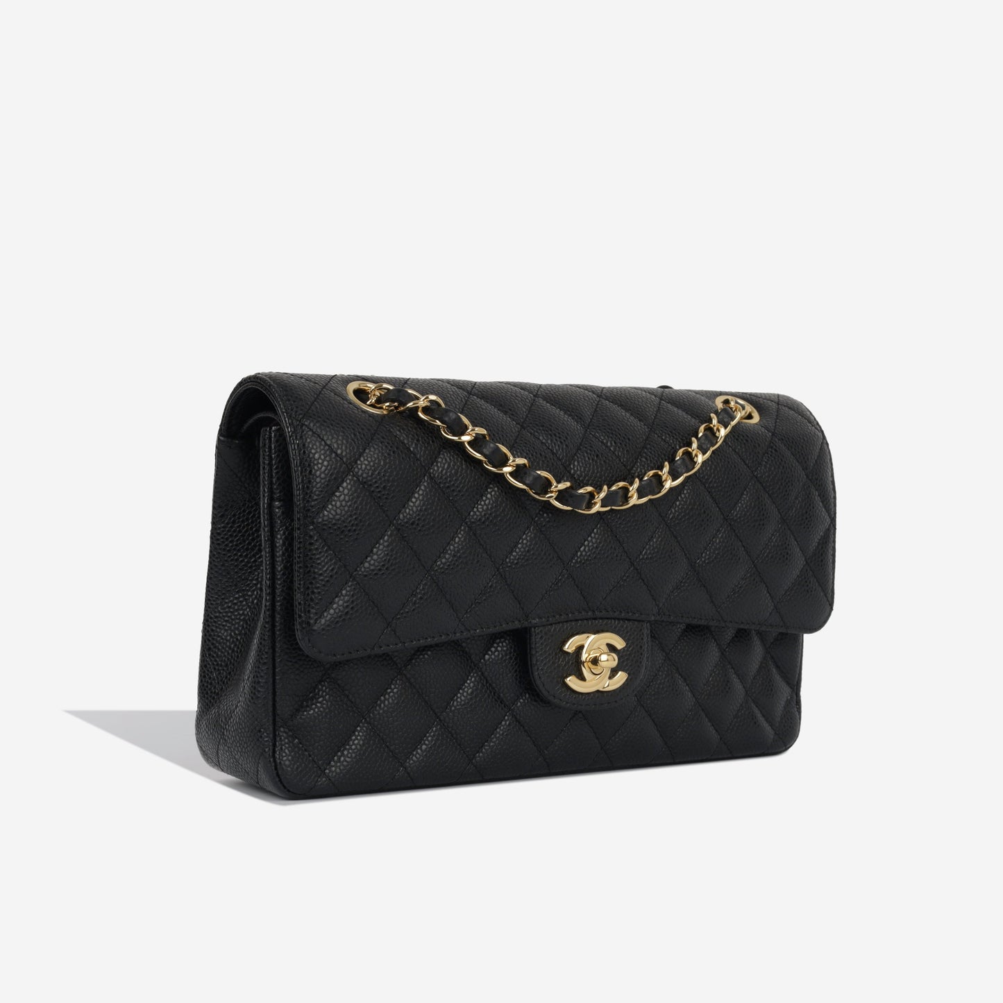 Chanel Classic Flap Caviar Black Shoulder Bag Style 77