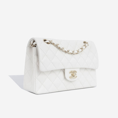 Chanel Classic Flap Caviar Gold Shoulder Bag Style 30