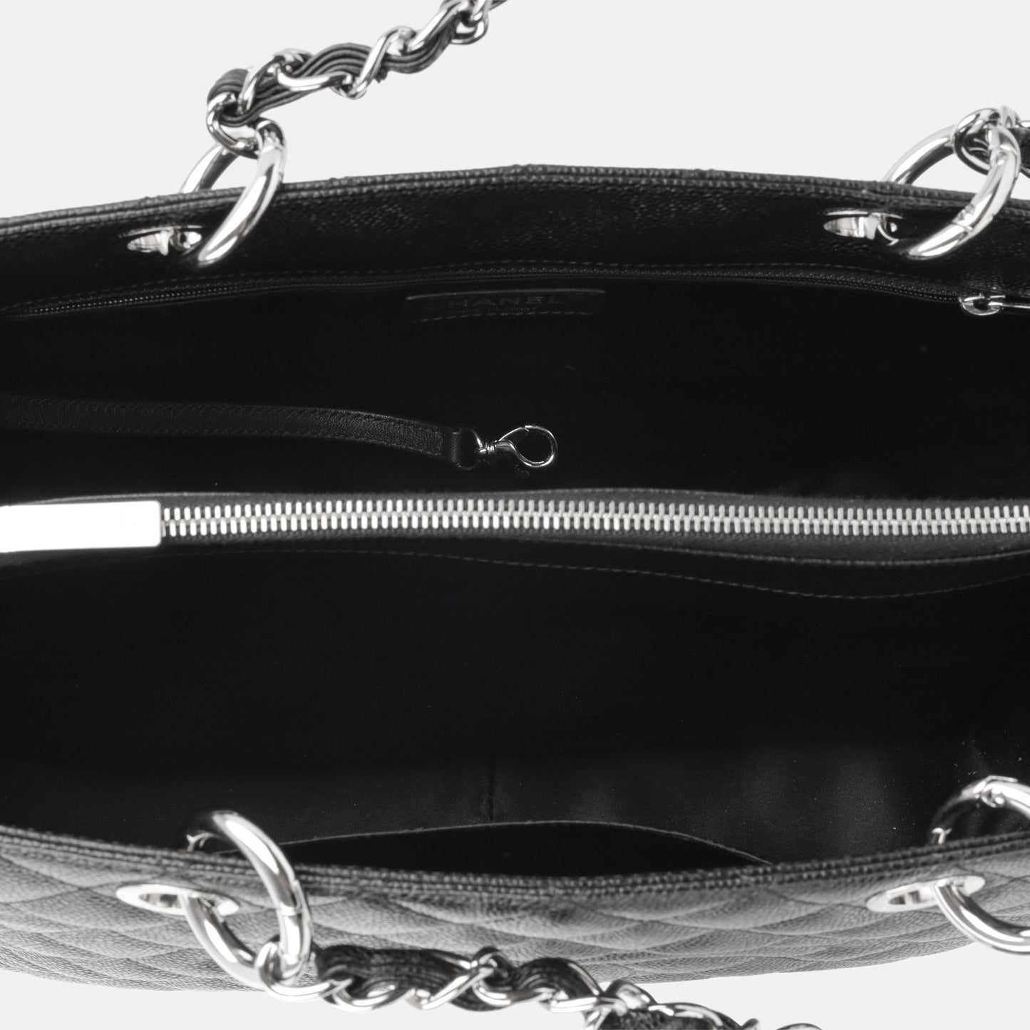 Chanel Shopping Tote Caviar Black Tote Bag Style 11