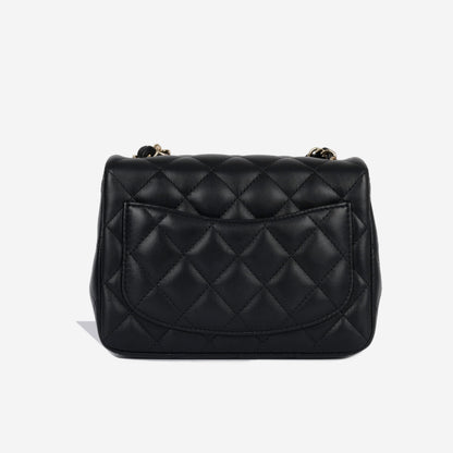 Chanel Classic Flap Lambskin Black Shoulder Bag Style 213