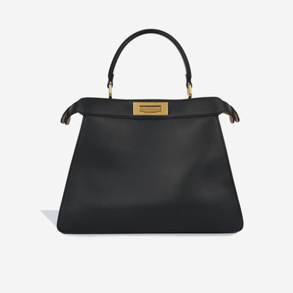 Fendi Peekaboo Lambskin Black Handbag