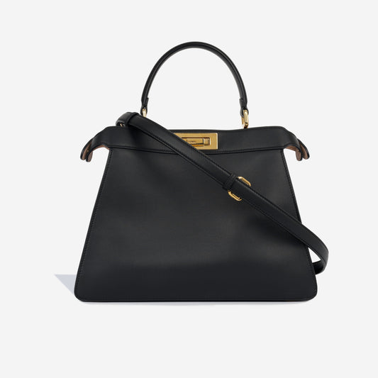 Fendi Peekaboo Lambskin Black Handbag