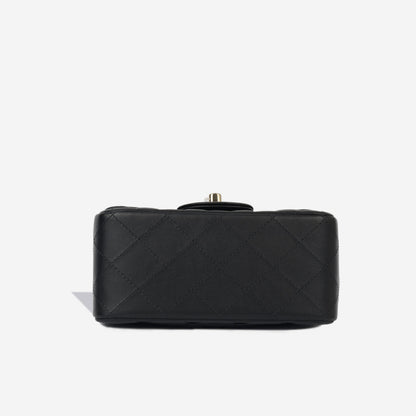 Chanel Classic Flap Lambskin Black Shoulder Bag Style 212