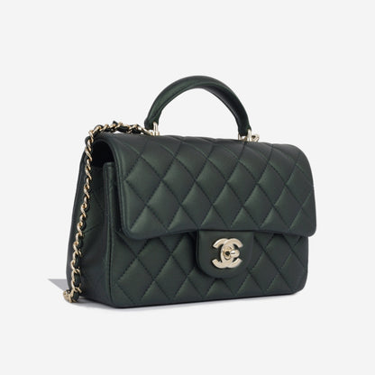Chanel Classic Flap Lambskin Gold Shoulder Bag Style 122