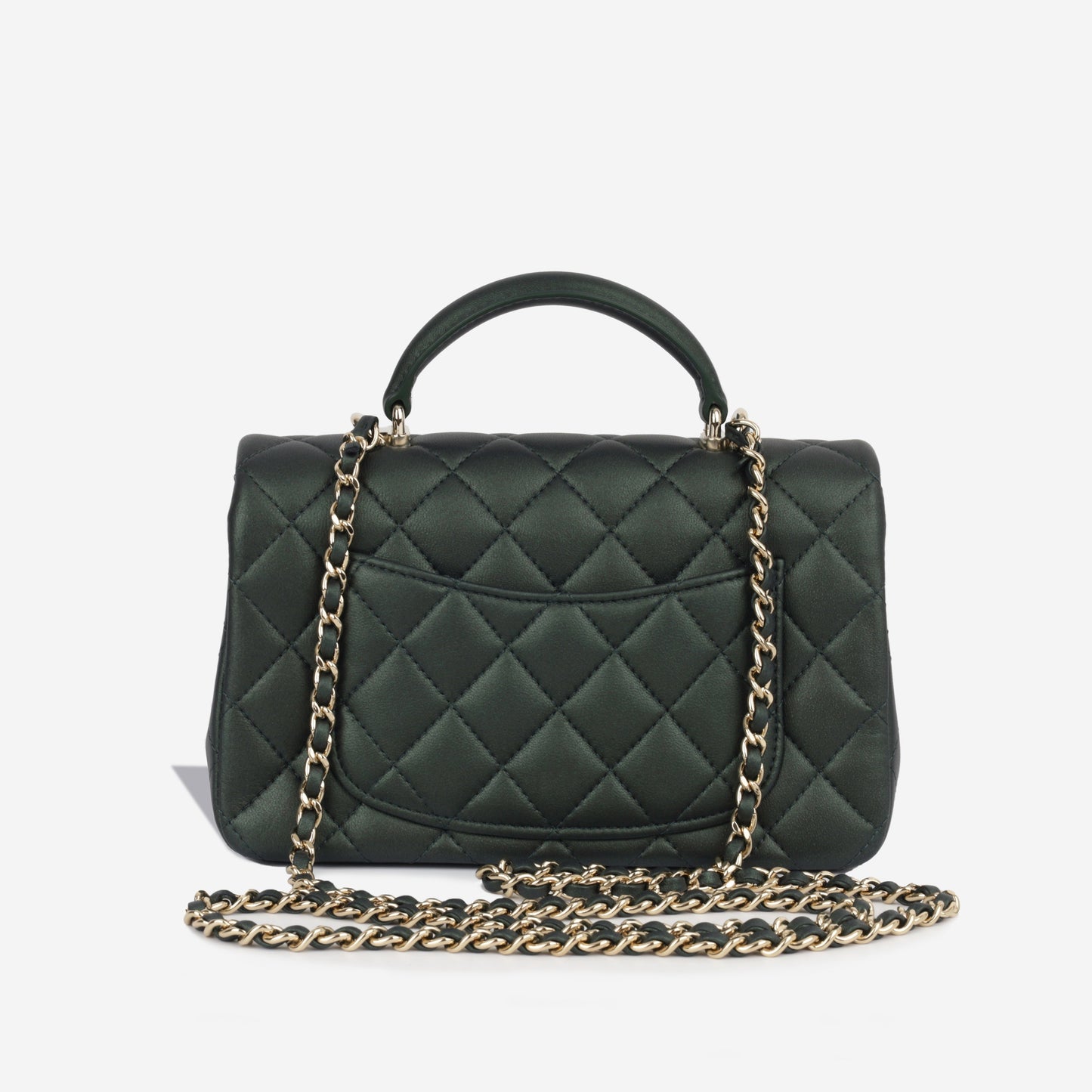 Chanel Classic Flap Lambskin Gold Shoulder Bag Style 122