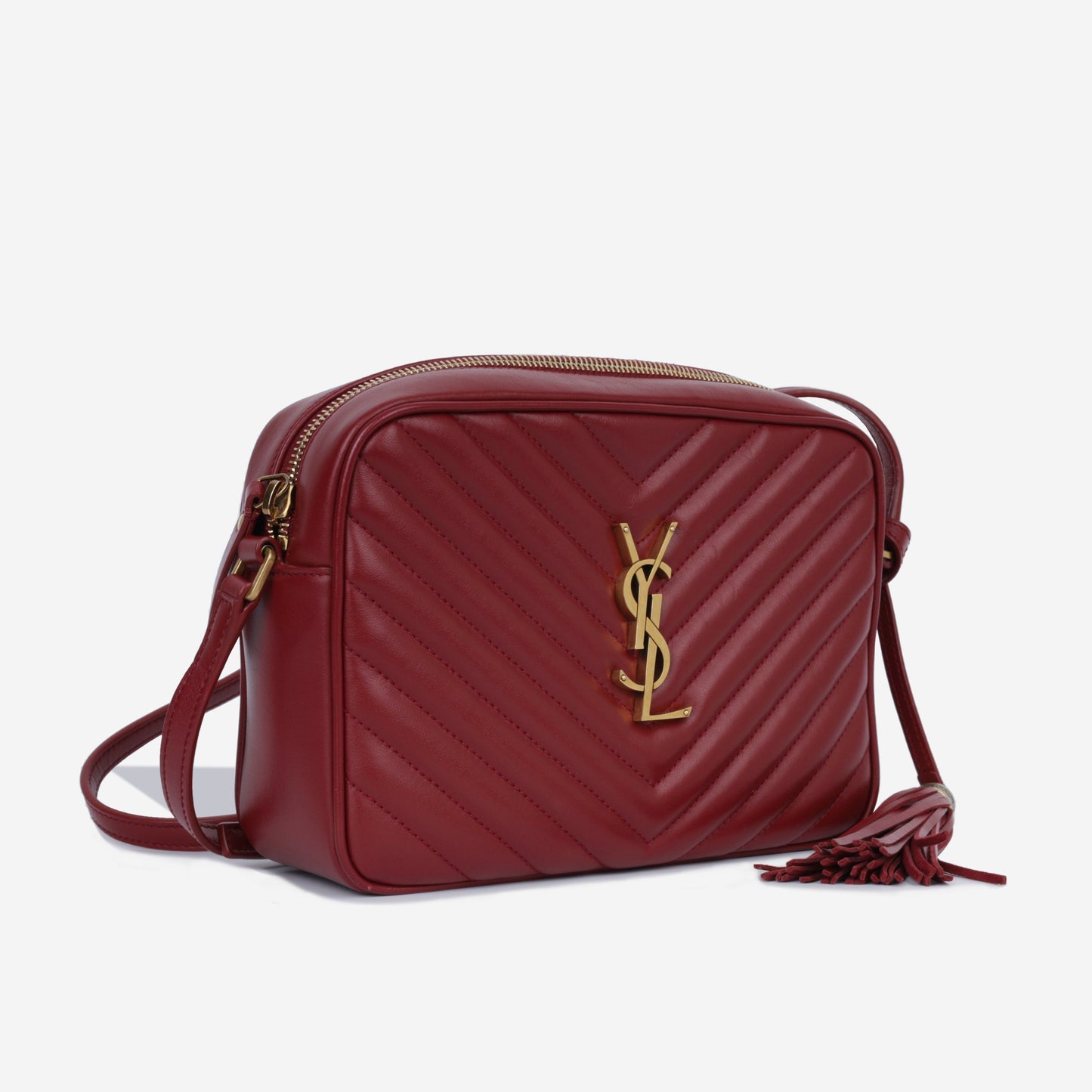 Saint Laurent Lou Calfskin Red Crossbody