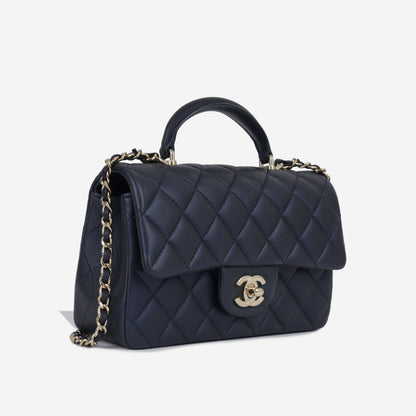 Chanel Classic Flap Lambskin Gold Shoulder Bag Style 121