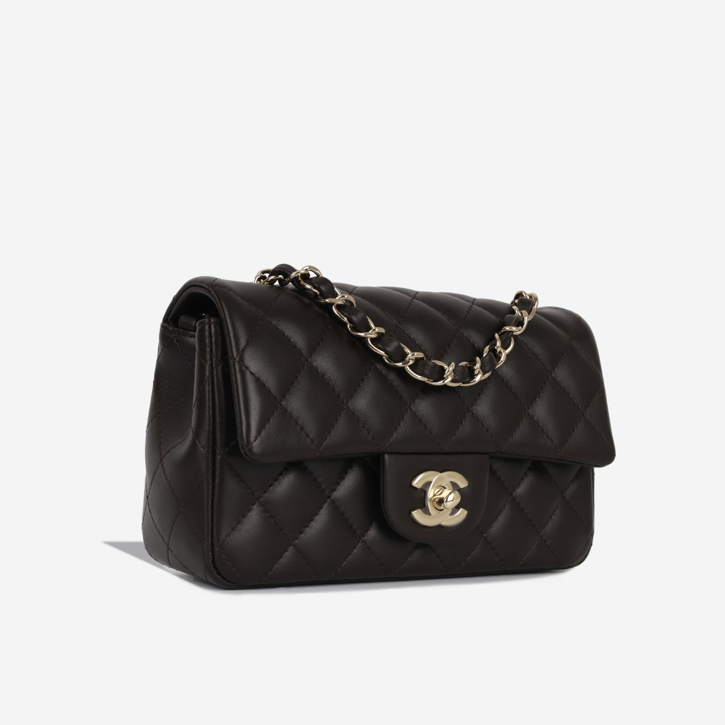 Chanel Classic Flap Lambskin Brown Shoulder Bag Style 2