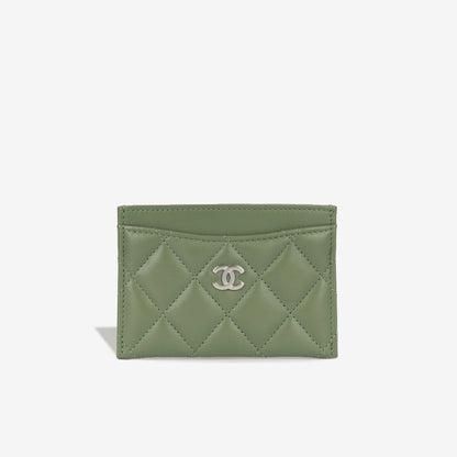 Chanel Lambskin Silver Handbag