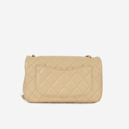Chanel Classic Flap Lambskin Gold Shoulder Bag Style 130