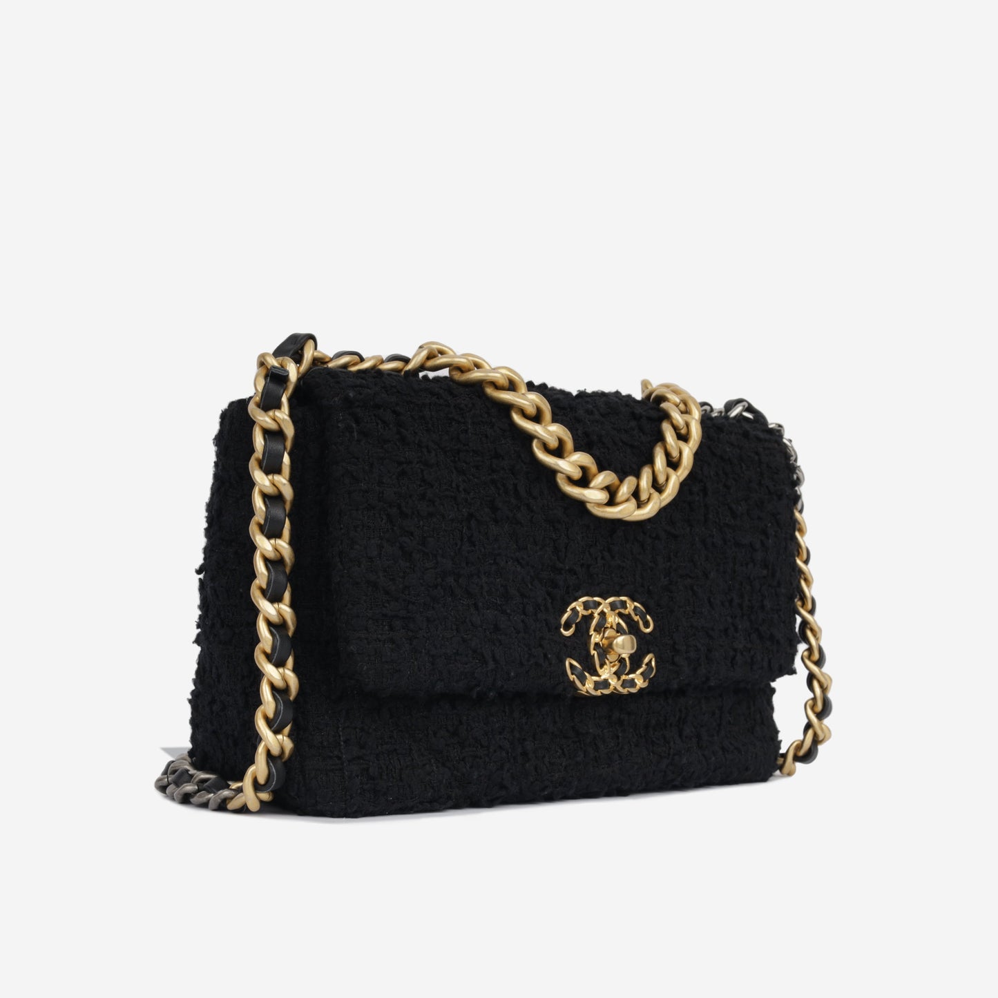 Chanel Chanel 19 Tweed Black Shoulder Bag