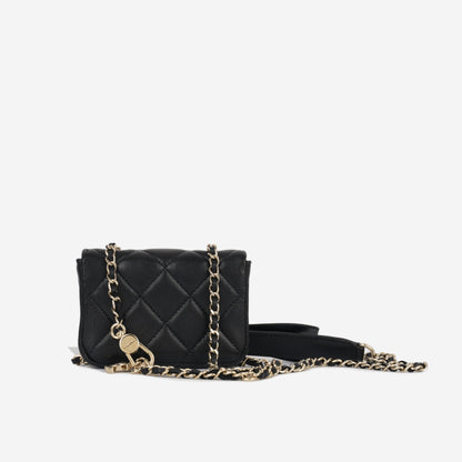 Chanel Luxury Lambskin Black Handbag Style 3