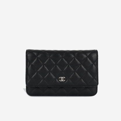 Chanel Wallet On Chain Lambskin Black Crossbody Style 8