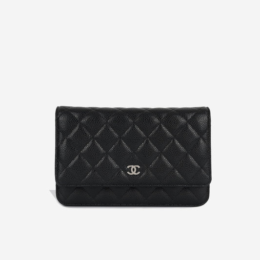 Chanel Wallet On Chain Lambskin Black Crossbody Style 8