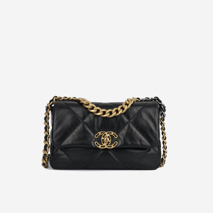 Chanel Chanel 19 Lambskin Black Shoulder Bag Style 13