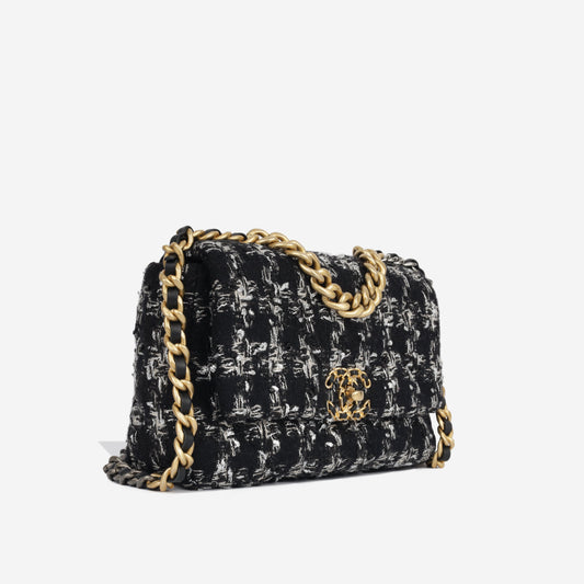 Chanel Chanel 19 Tweed Black Shoulder Bag Tweed