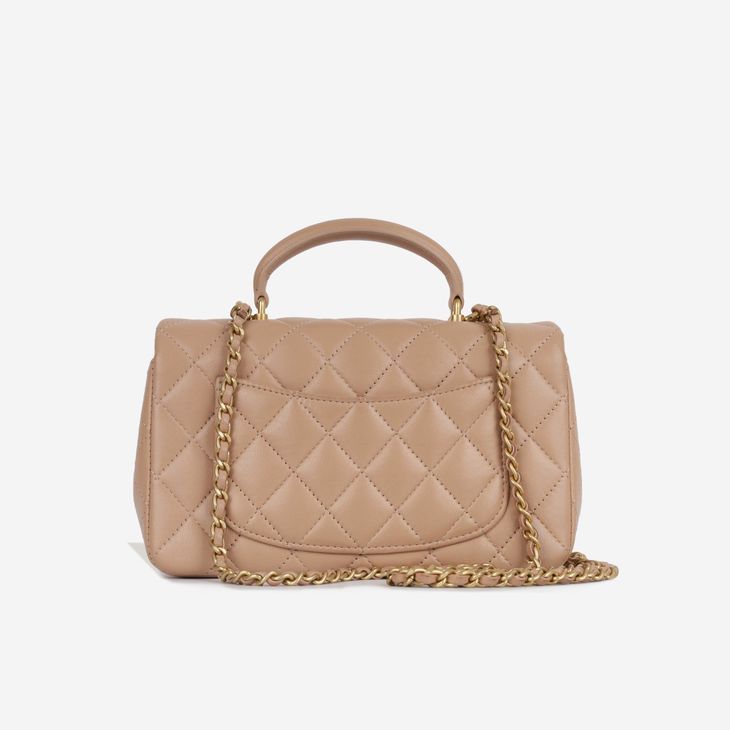 Chanel Classic Flap Lambskin Gold Shoulder Bag Style 129