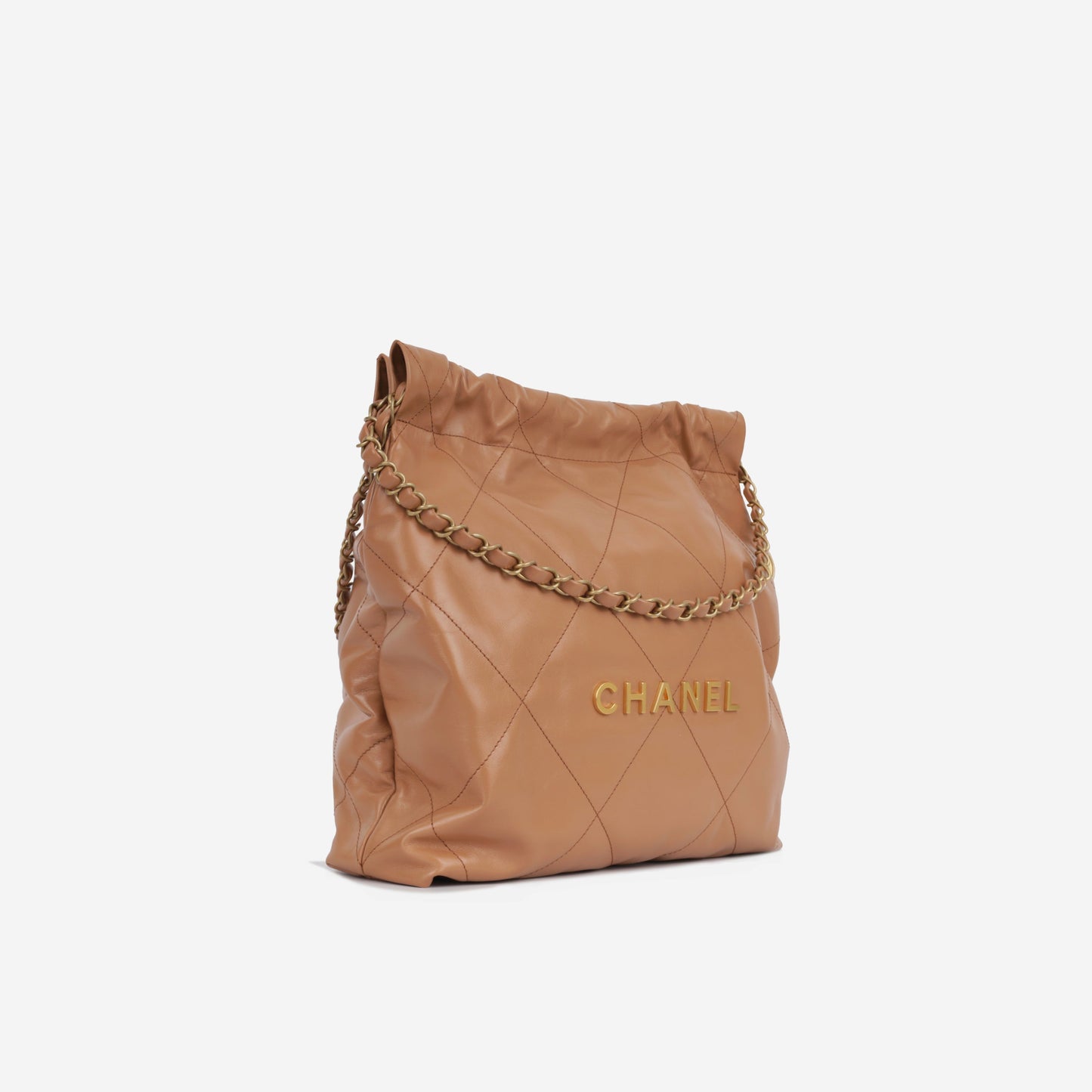 Chanel Luxury Calfskin Gold Tote Bag Style 7