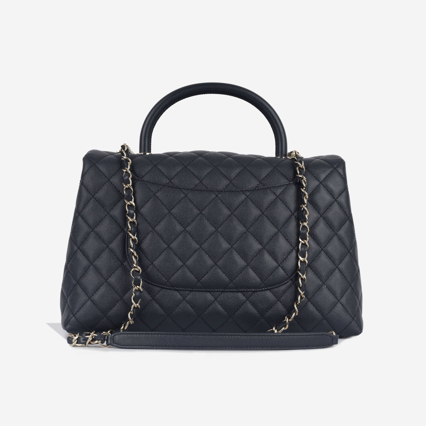 Chanel Coco Handle Caviar Gold Shoulder Bag Caviar