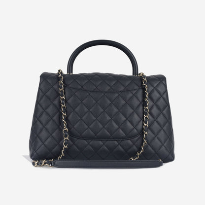 Chanel Coco Handle Caviar Gold Shoulder Bag Caviar