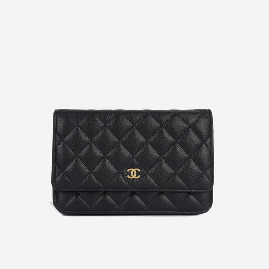 Chanel Wallet On Chain Lambskin Black Crossbody Style 9