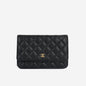 Chanel Wallet On Chain Lambskin Black Crossbody Style 9