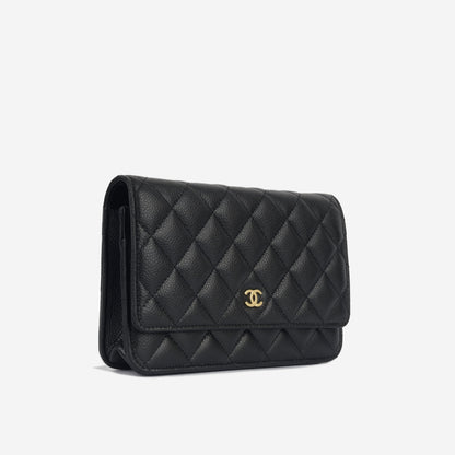 Chanel Wallet On Chain Lambskin Black Crossbody Style 9
